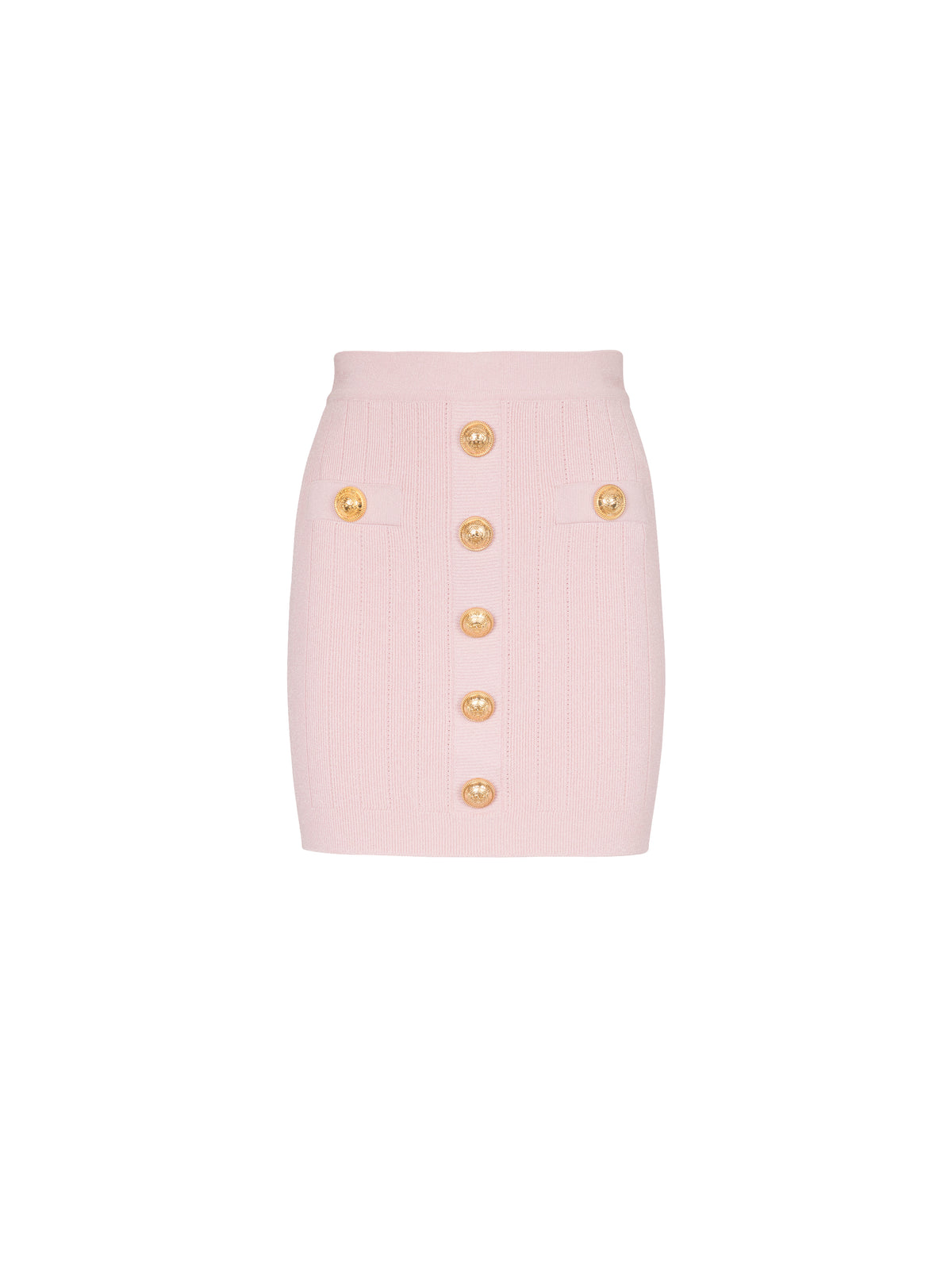 Buttoned knit skirt - Light Pink