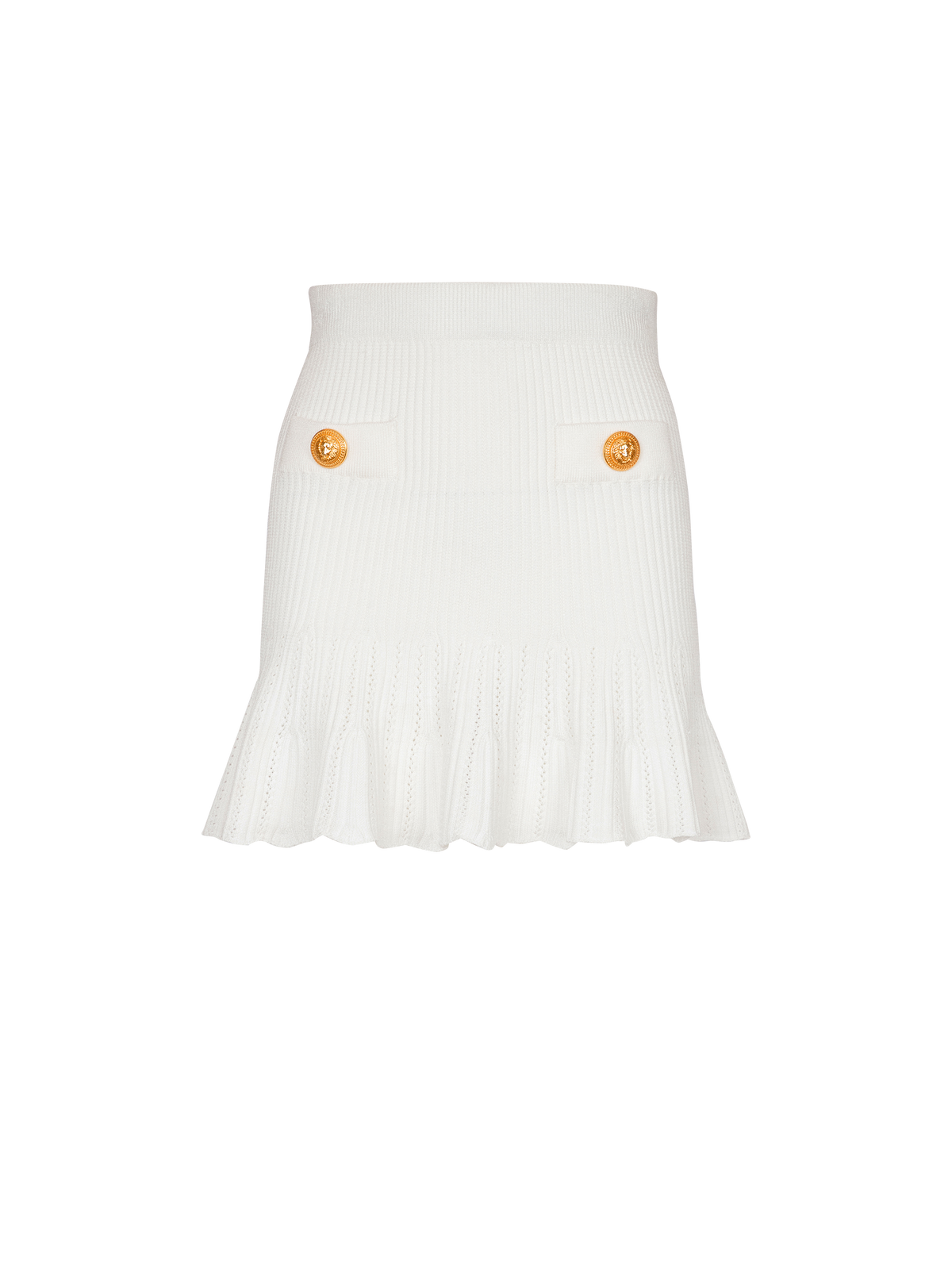 Jupe patineuse en maille - Blanc