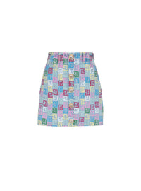 Jupe courte en denim - Multicolore