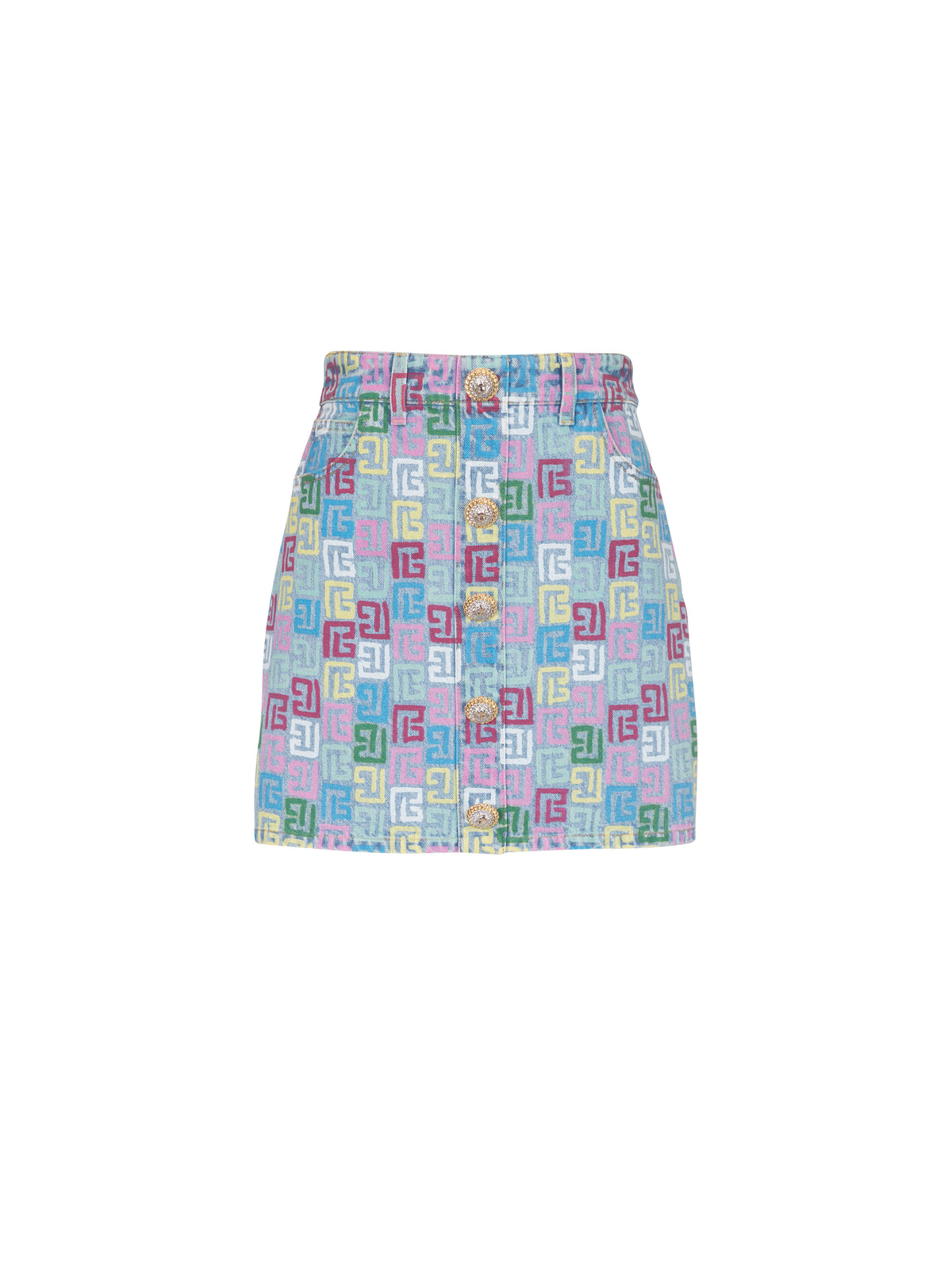 Jupe courte en denim - Multicolore