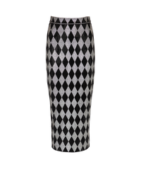 Jupe midi en strass diamond - Noir & Cristal