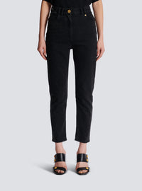 Jean noir taille haute - Noir Délavé