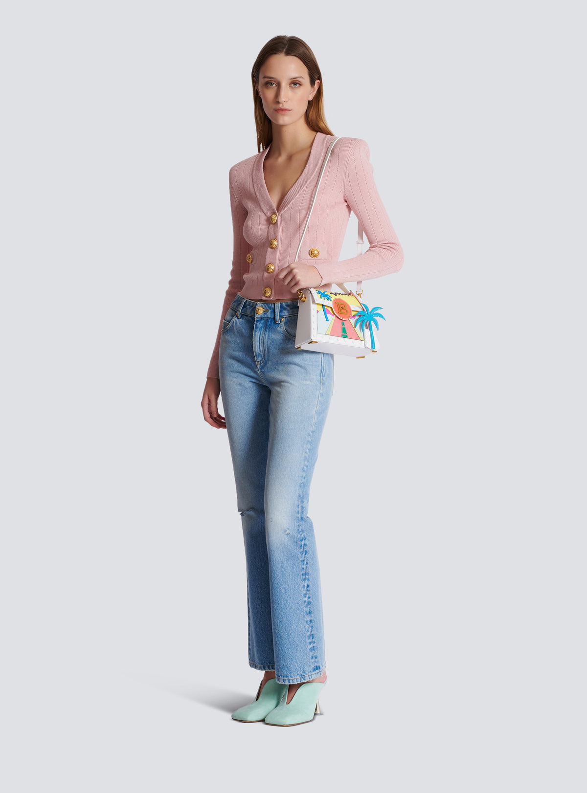 Jean flare en denim - Bleu Jean Clair