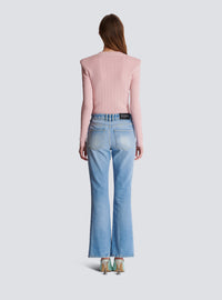 Jean flare en denim - Bleu Jean Clair