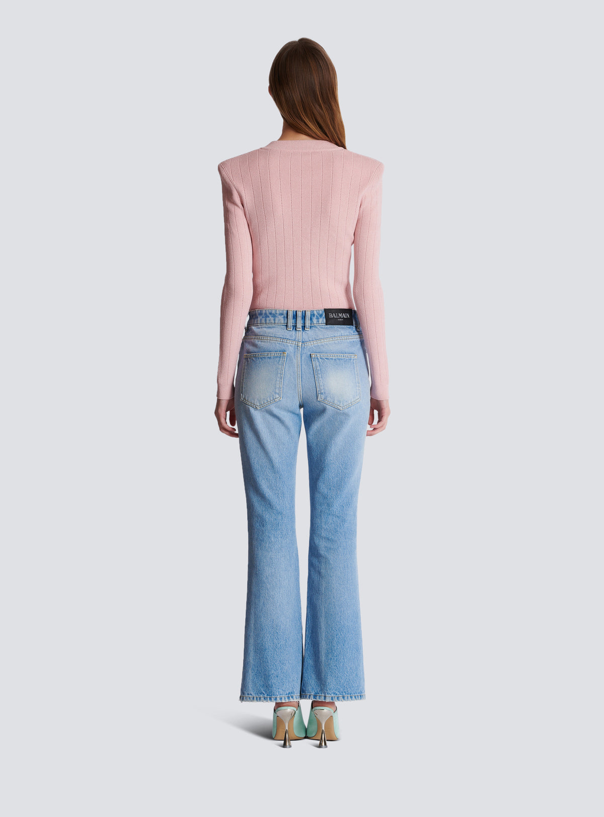 Jean flare en denim - Bleu Jean Clair