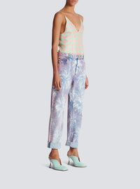 Pantalon boyfriend en denim - Bleu Jean