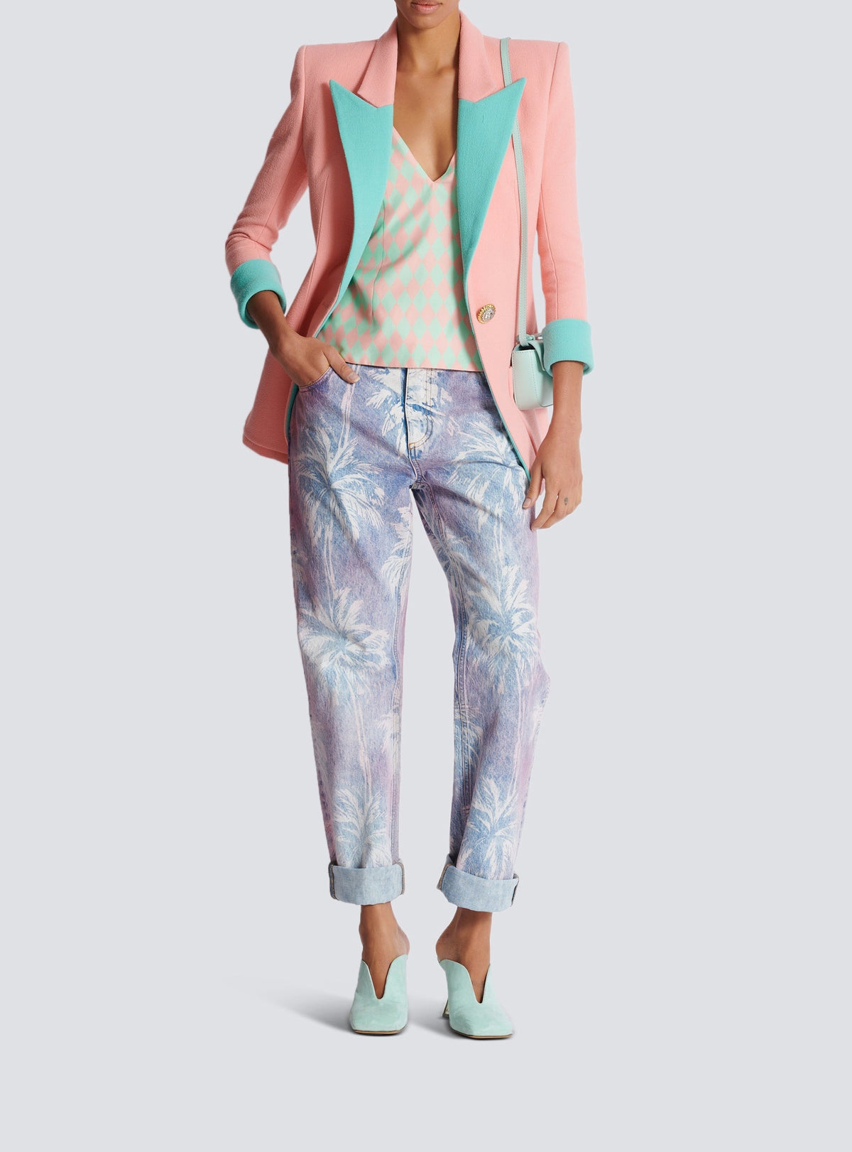 Pantalon boyfriend en denim - Bleu Jean