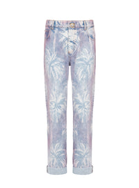 Pantalon boyfriend en denim - Bleu Jean
