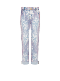 Jean boyfriend en denim palmier - Bleu Jean