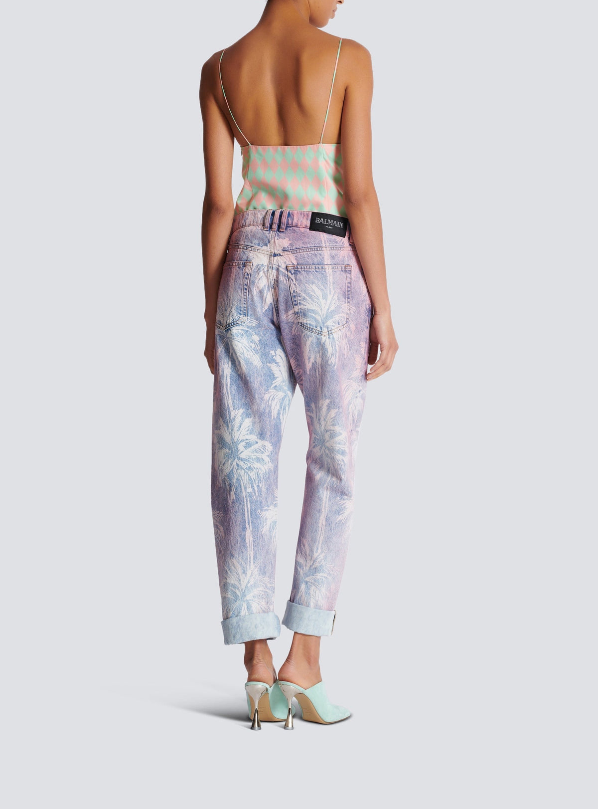 Pantalon boyfriend en denim - Bleu Jean