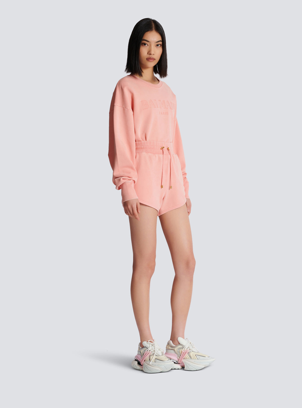 Short avec broderie balmain vintage - Saumon  &  Saumon