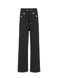 Pantalon de survêtement ample boutonné - Noir