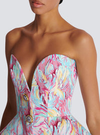 Robe courte bustier - Multicolore Pastel