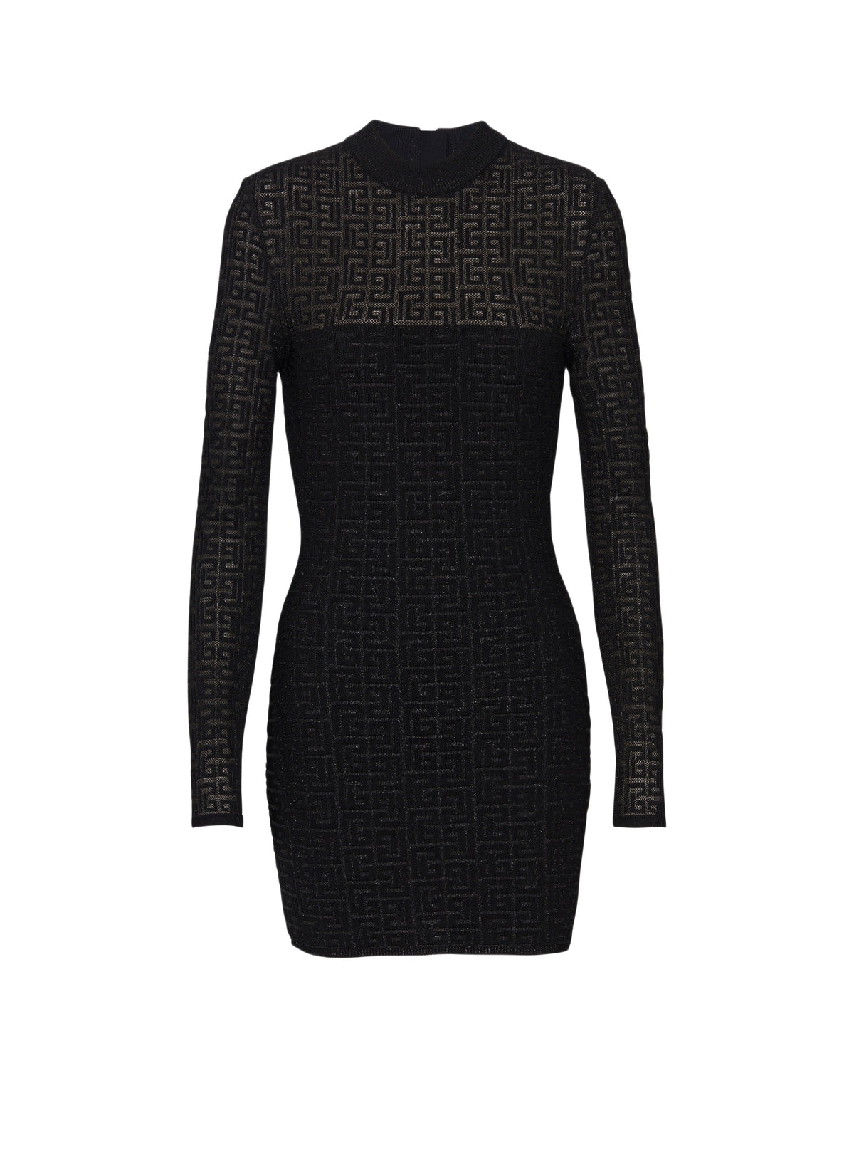 Robe en maille monogramme pb labyrinthe - Noir & Argent