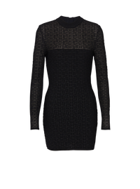 Robe en maille monogramme pb labyrinthe - Noir & Argent