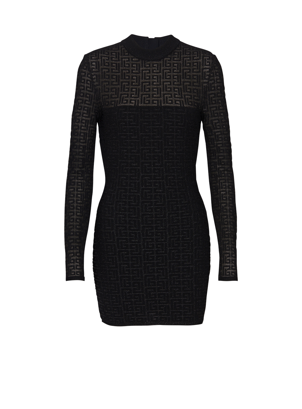 Robe en maille monogramme pb labyrinthe - Noir & Argent