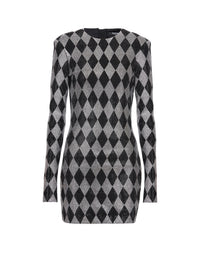 Short silk dress - Black & Crystal