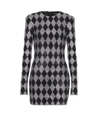 Robe courte en strass diamond - Noir & Cristal