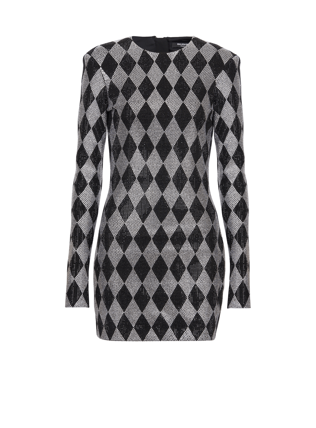 Robe courte en strass diamond - Noir & Cristal