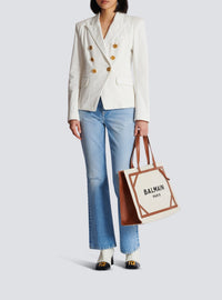Veste 6 boutons en denim - Blanc