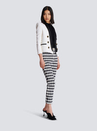 Veste 6 boutons bicolore bord à bord - Blanc & Noir