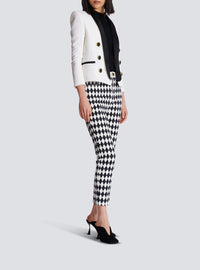 Two-tone wool jacket - White & Black