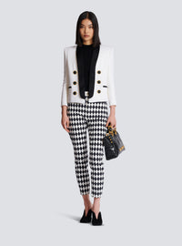 Veste 6 boutons bicolore bord à bord - Blanc & Noir