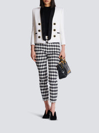 Two-tone wool jacket - White & Black