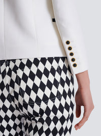 Veste 6 boutons bicolore bord à bord - Blanc & Noir