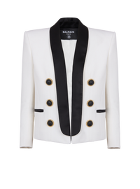 Veste 6 boutons bicolore bord à bord - Blanc & Noir