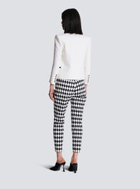 Veste 6 boutons bicolore bord à bord - Blanc & Noir