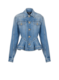 Veste en denim à plis - Bleu Jean Clair