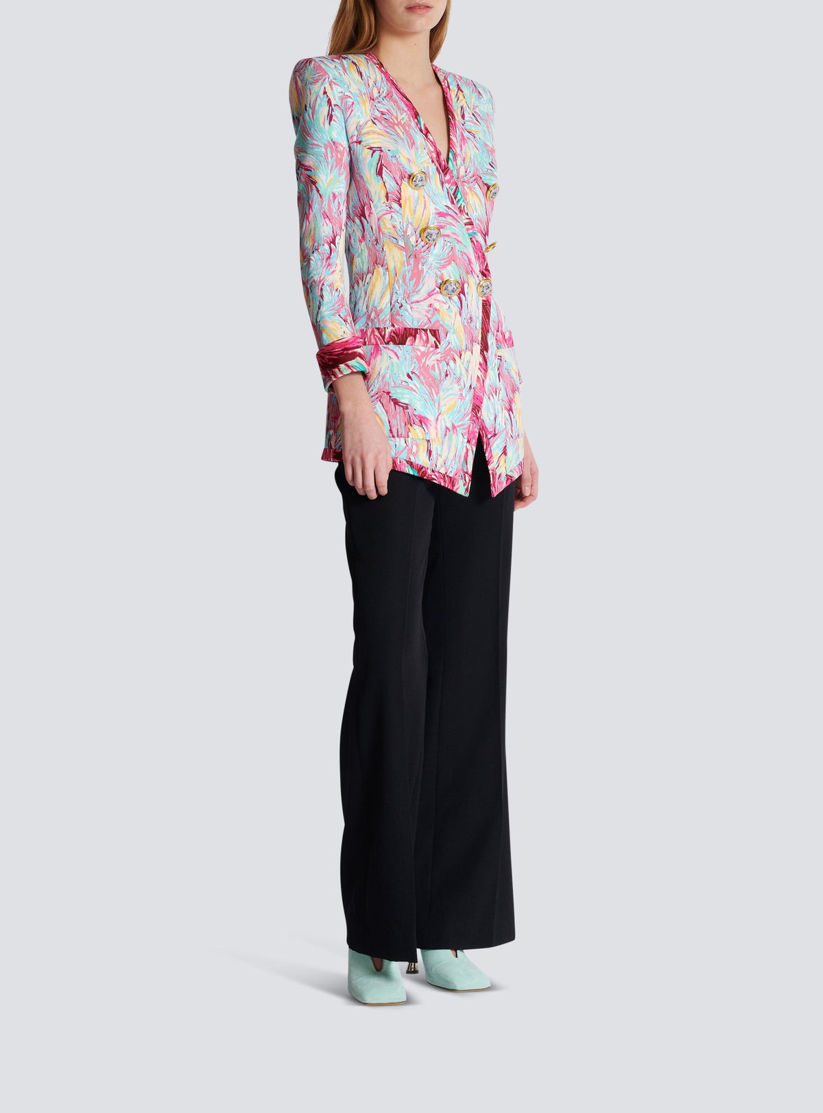 Veste longue 6 boutons - Multicolore