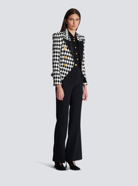 Veste 6 boutons en crêpe diamond - Noir & Blanc