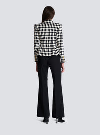 Veste 6 boutons en crêpe diamond - Noir & Blanc