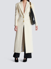 Manteau long en laine et cachemire - Beige