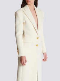 Manteau long en laine et cachemire - Beige