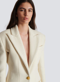 Manteau long en laine et cachemire - Beige