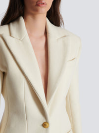 Manteau long en laine et cachemire - Beige