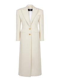 Manteau long en laine et cachemire - Beige