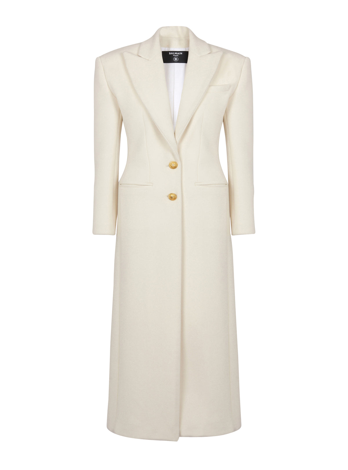 Manteau long en laine et cachemire - Beige