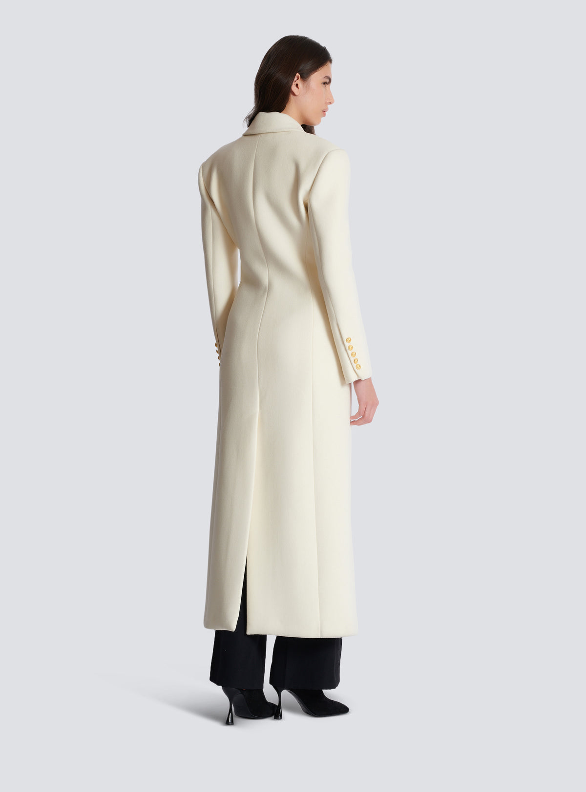 Manteau long en laine et cachemire - Beige