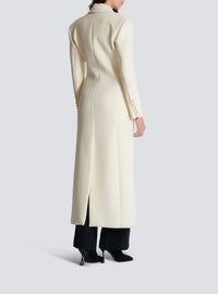 Manteau long en laine et cachemire - Beige