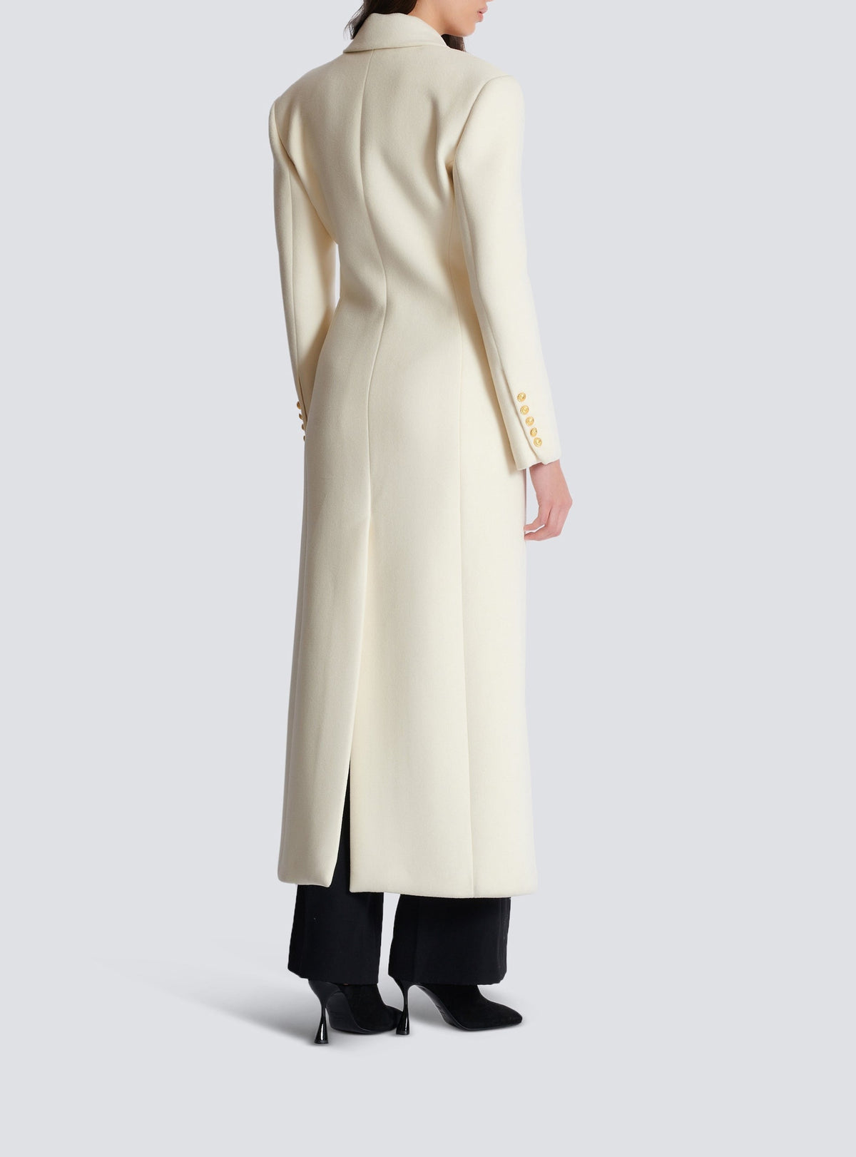 Manteau long en laine et cachemire - Beige