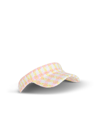 Casquette visière en tweed miami - Blanc & Jaune Pâle & Rose