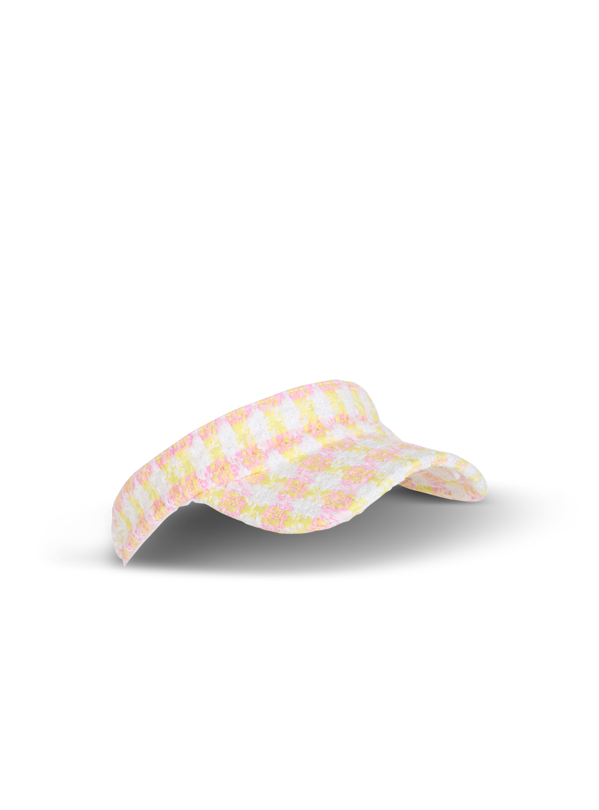 Casquette visière en tweed miami - Blanc & Jaune Pâle & Rose