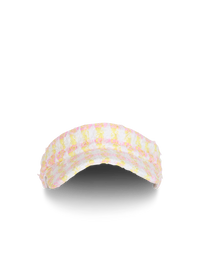 Casquette visière en tweed miami - Blanc & Jaune Pâle & Rose