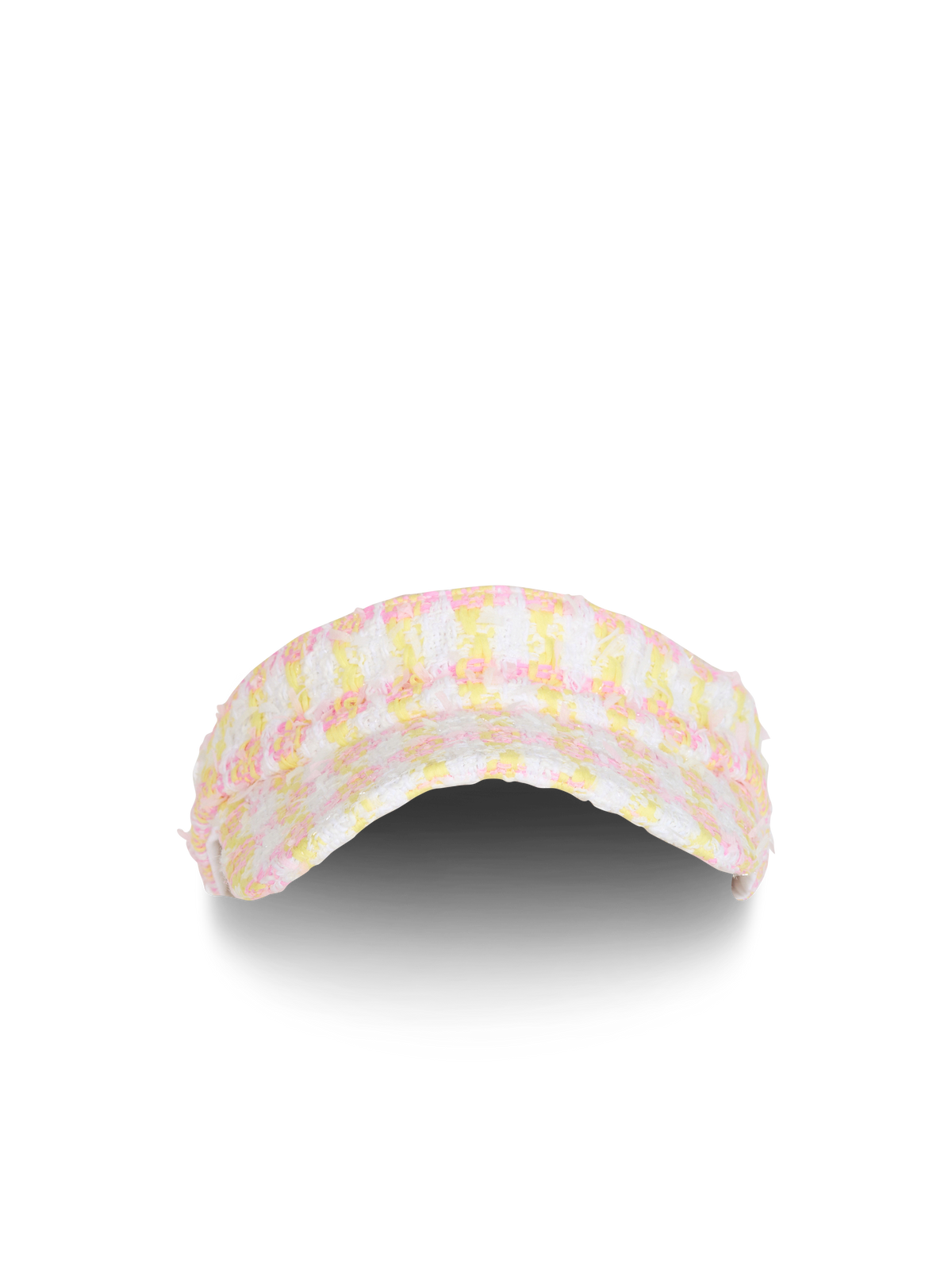 Casquette visière en tweed miami - Blanc & Jaune Pâle & Rose