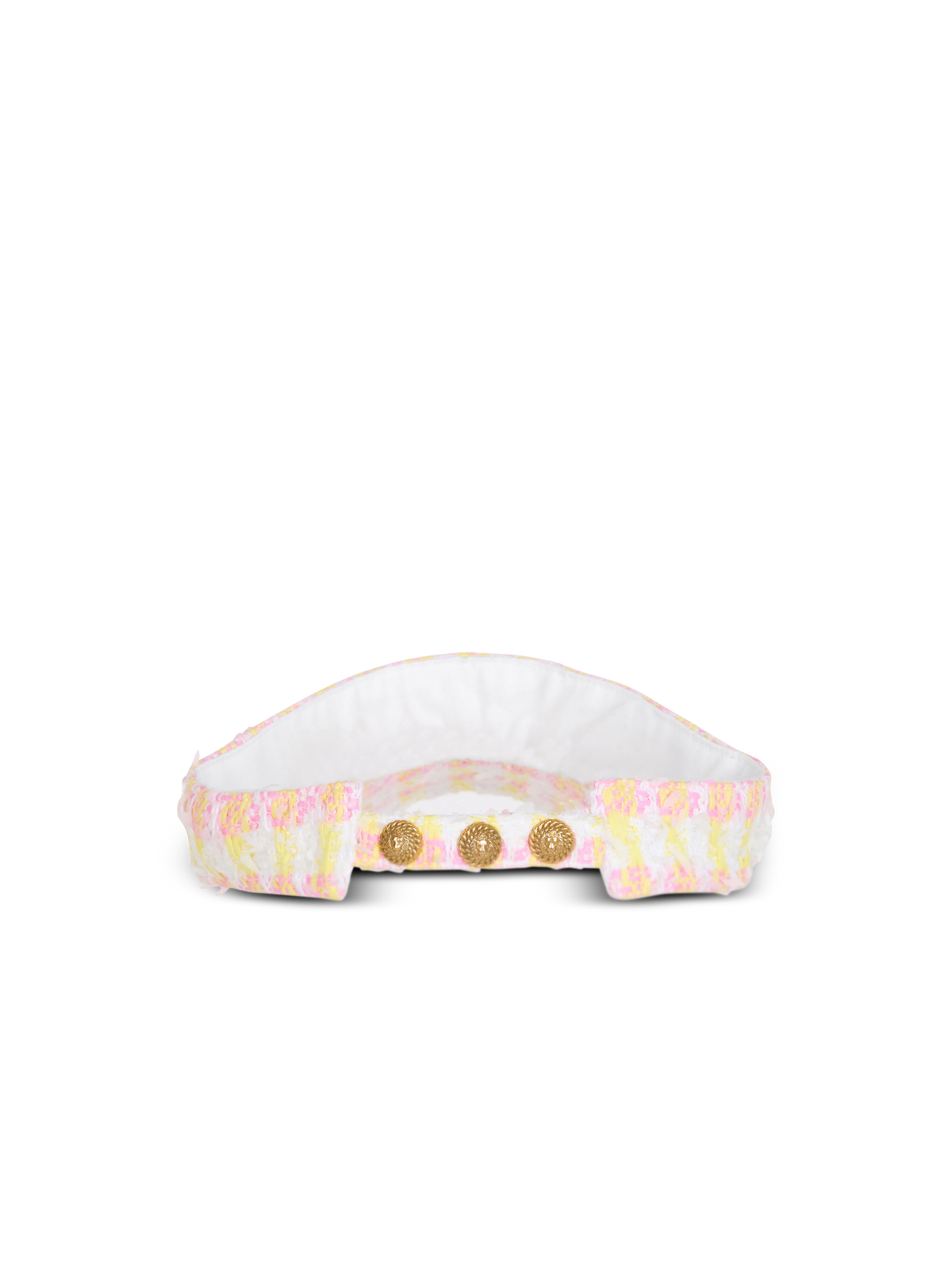 Casquette visière en tweed miami - Blanc & Jaune Pâle & Rose
