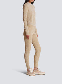 Top en maille monogramme PB Labyrinthe - Beige & Or